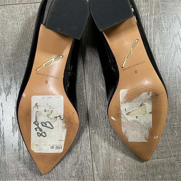 Brian Atwood Ombré Purple Block Heel Patent Pump Size 6 - Picture 7 of 11